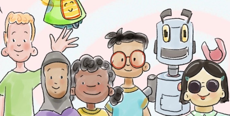 A strip showing the heads of the computational kids